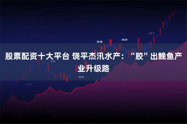 股票配资十大平台 饶平杰汛水产：“胶”出鮸鱼产业升级路